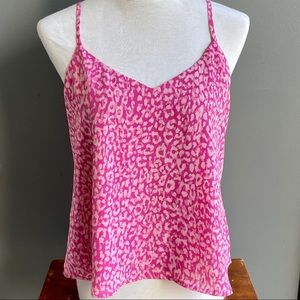 Leith Pink Leopard Top
